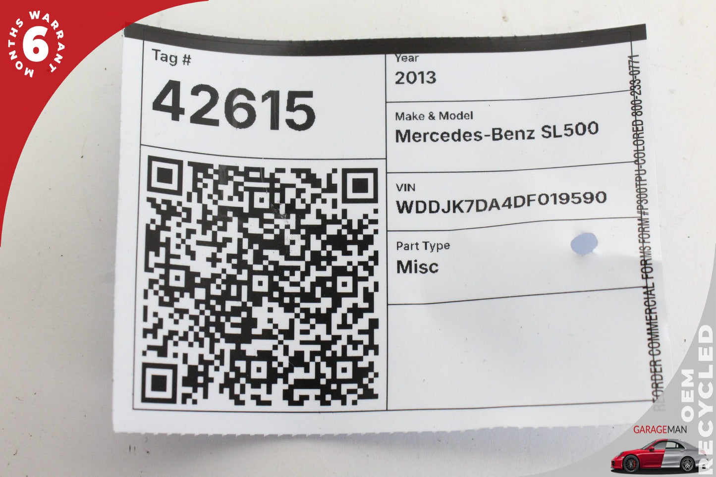 2010-2016 Mercedes R231 SL550 Active Lane Assist Front Camera 0009050338 OEM
