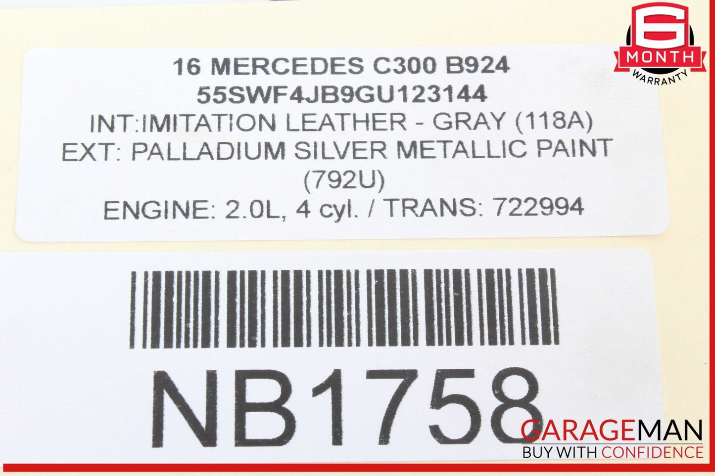 15-18 Mercedes W205 C300 2.0L DENSO Engine Starter Motor 2749062100 OEM
