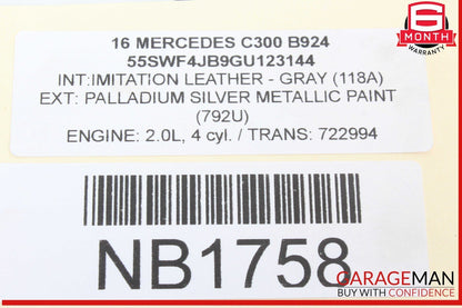 15-18 Mercedes W205 C300 2.0L DENSO Engine Starter Motor 2749062100 OEM