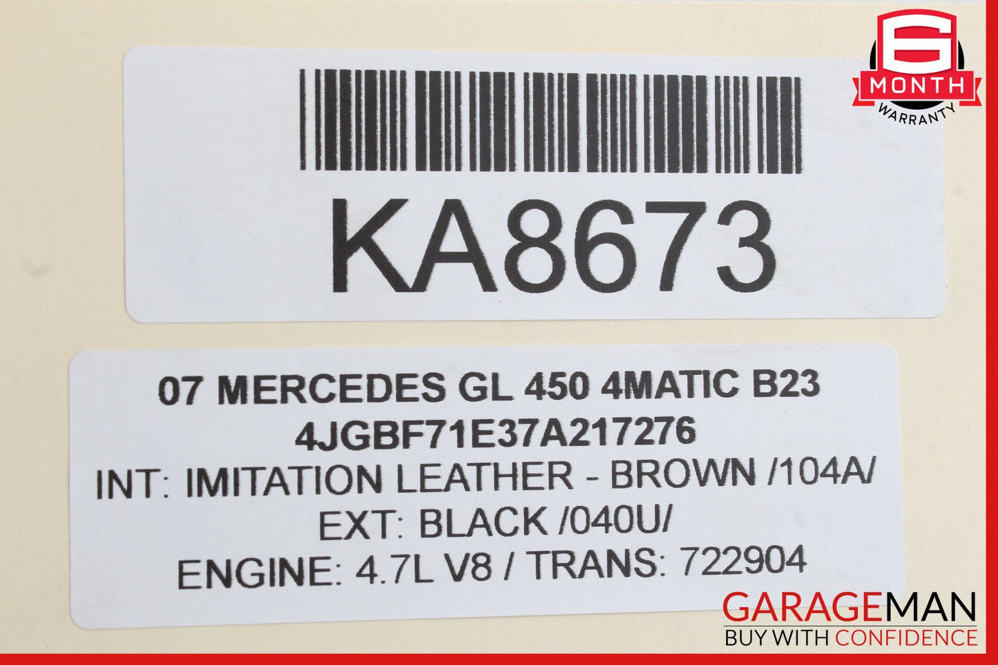 07-12 Mercedes X164 GL450 GL350 Rear Subwoofer Speaker Harmon Kardon OEM