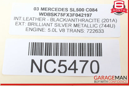 03-12 Mercedes R230 SL500 Convertible Trunk Frame Left Lock Cylinder OEM