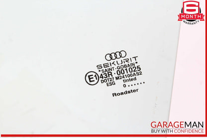 00-06 Audi TT Front Left Driver Side Vent Quarter Window Glass 43R001025 OEM