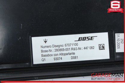 03-19 Maserati Quattroporte Front Bose Subwoofer Sub Woofer Sound Speaker OEM