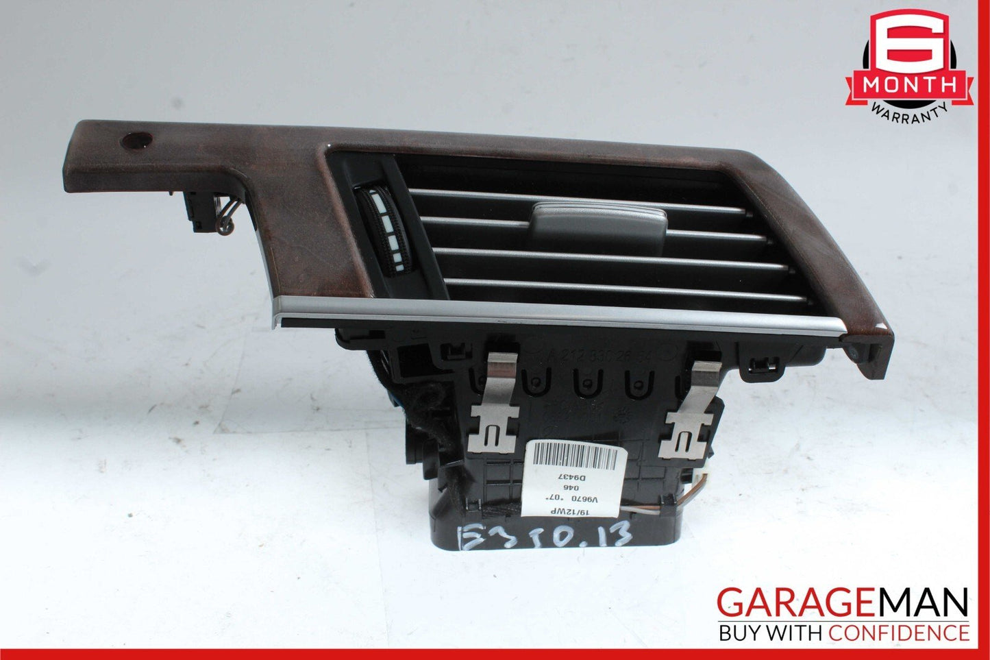 10-13 Mercedes W212 E350 Front Left Dashboard Dash AC A/C Air Vent Trim Wood