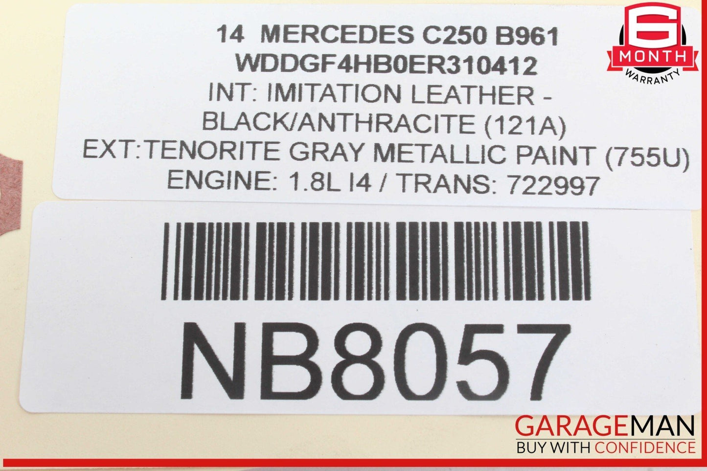 08-14 Mercedes W204 C250 C300 Front Left Side Curved Wishbone Control Arm OEM