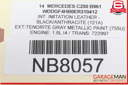 08-14 Mercedes W204 C250 C300 Front Left Side Curved Wishbone Control Arm OEM