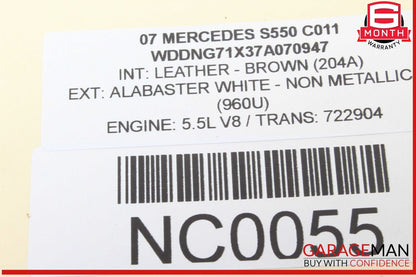 07-09 Mercedes W221 S550 S400 Rear Right or Left Side Door Control Module OEM