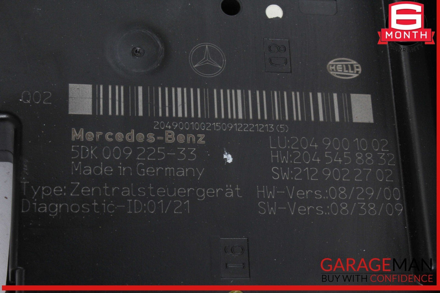 10-11 Mercedes W204 C300 C250 Rear SAM Module Relay Fuse Box 2049001002 OEM