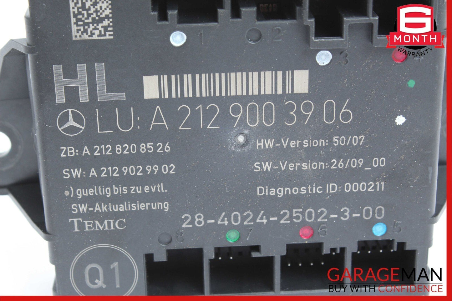 08-18 Mercedes E350 C250 C300 CLS550 Rear Left Side Door Control Module Unit