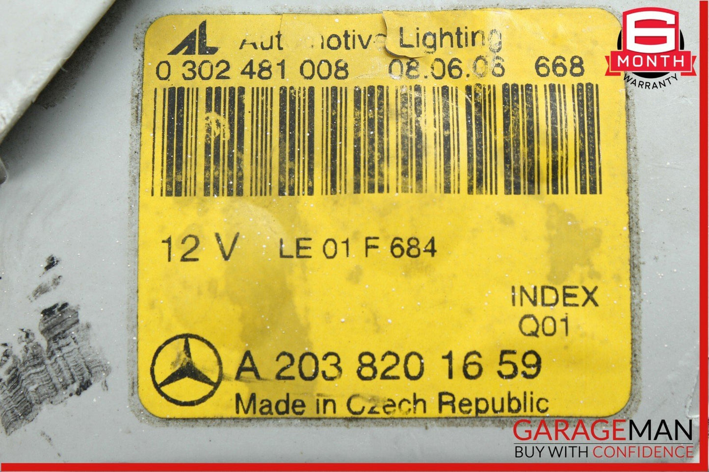 05-07 Mercedes W203 C230 Front Right Passenger Side Headlight Lamp OEM