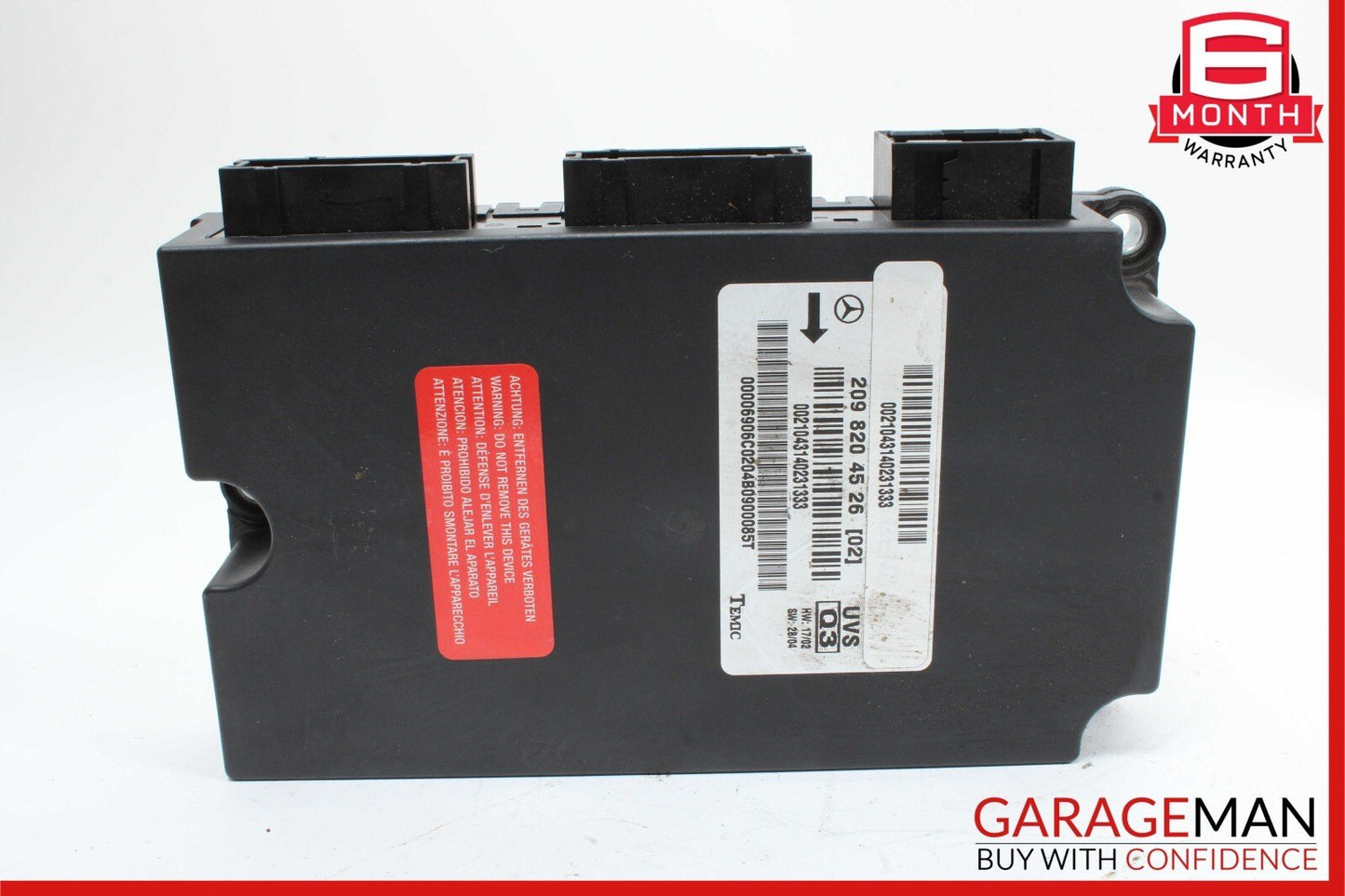 03-09 Mercedes W209 CLK500 CLK350 Convertible Top Roof Control Module OEM
