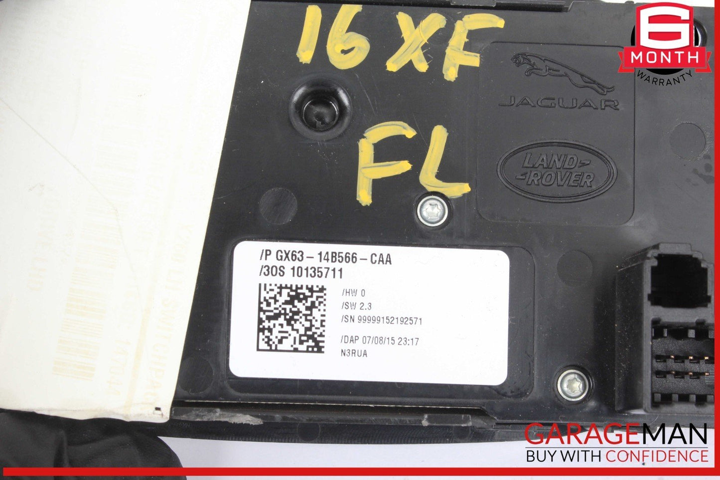16-20 Jaguar XF Front Left Driver Side Seat Adjustment Switch GX6314B566CAA OEM