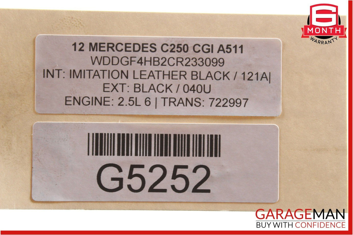 12-15 Mercedes C250 SLK250 7G Tronic Automatic Transmission Assembly OEM 71k
