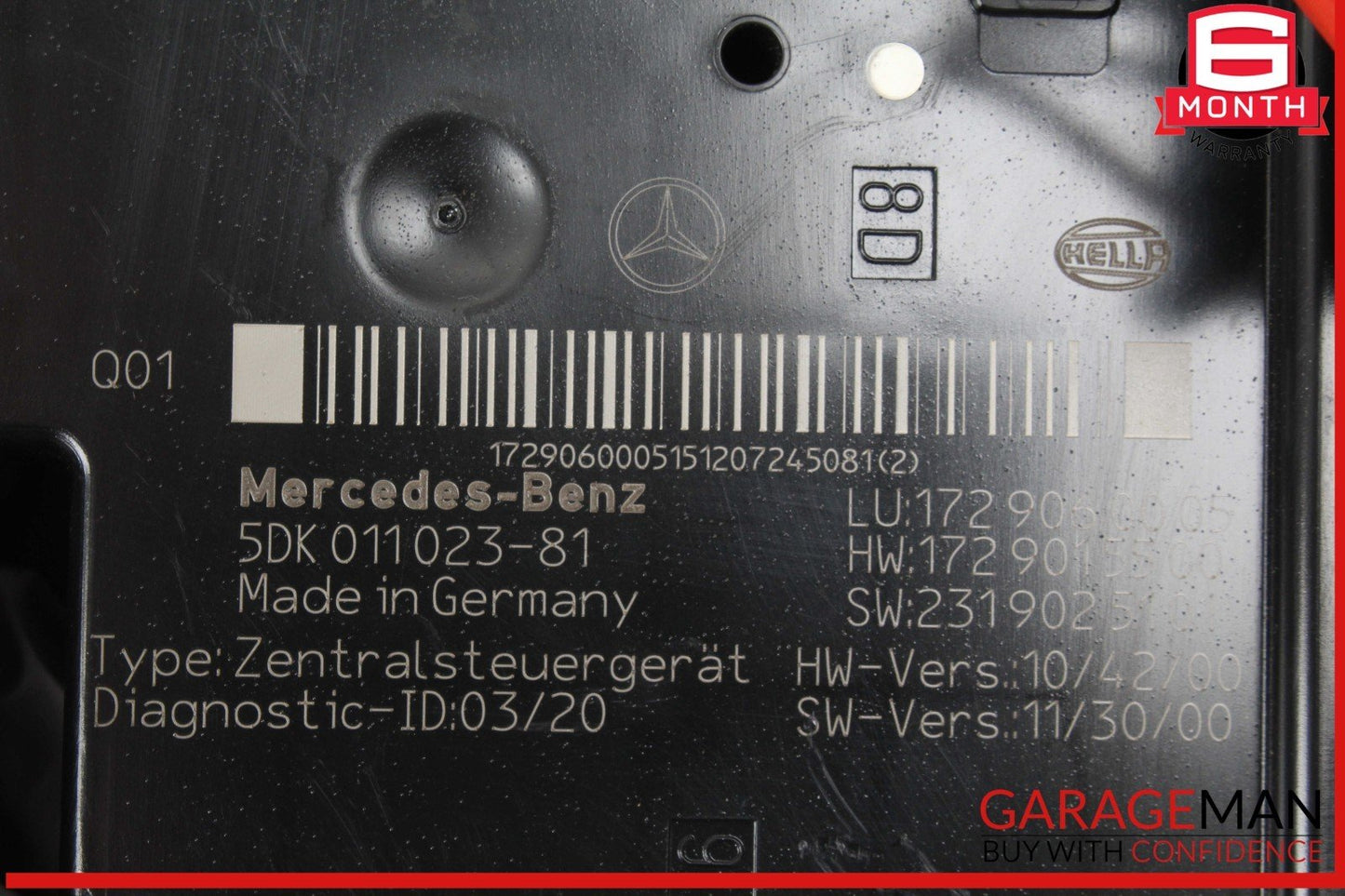 12-16 Mercedes R172 SLK250 SLK350 Rear Fuse Relay Box Module 1729060005 OEM