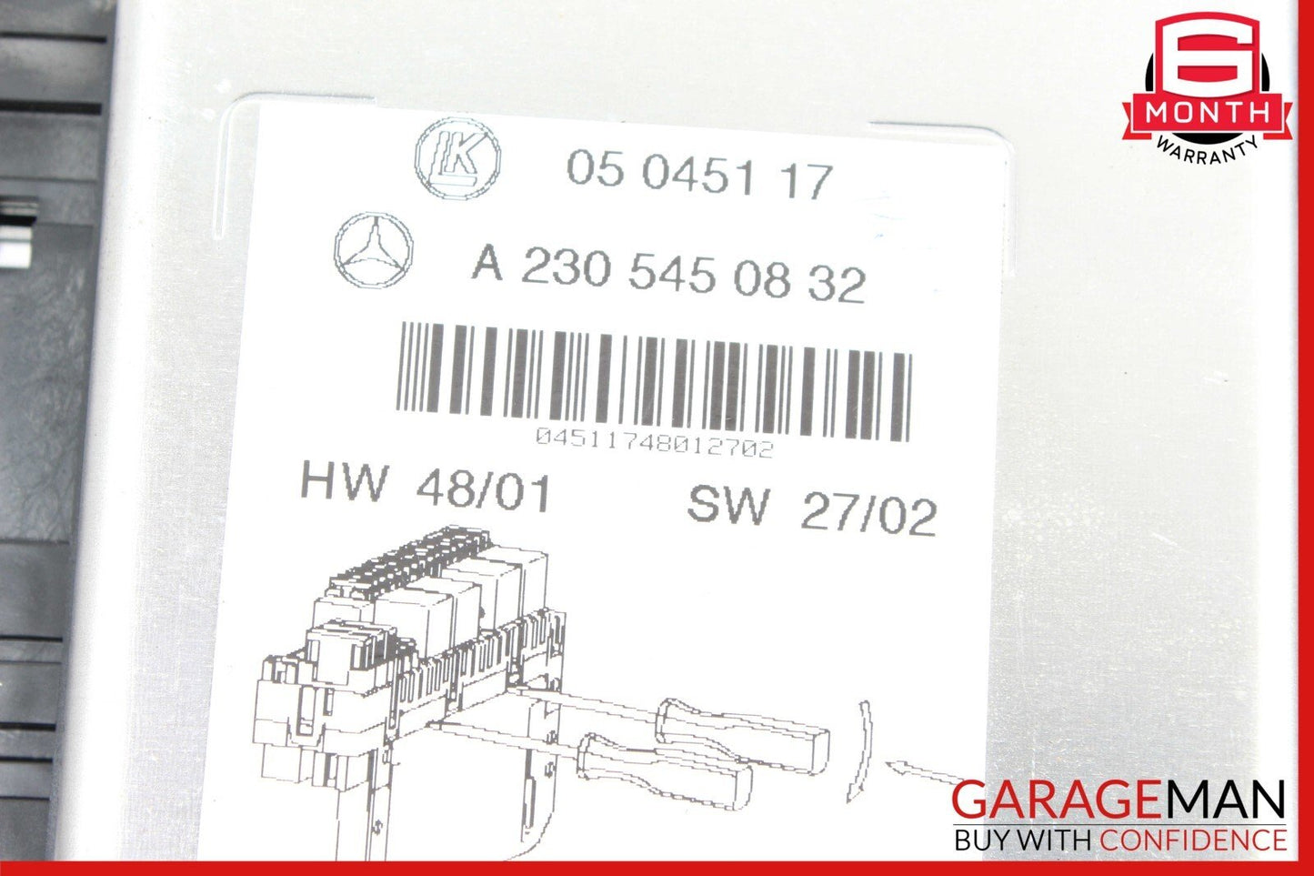 03-12 Mercedes R230 SL500 SL550 SL55 AMG Front Left SAM Fuse Box Control Module