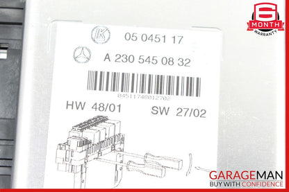 03-12 Mercedes R230 SL500 SL550 SL55 AMG Front Left SAM Fuse Box Control Module