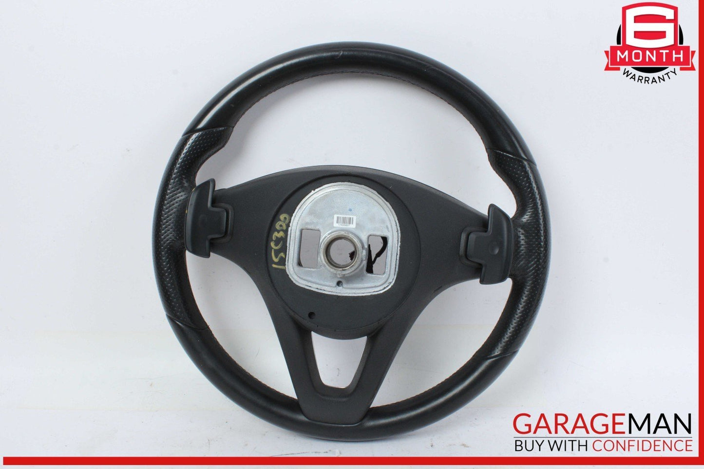 15-18 Mercedes W205 C300 GLC300 Steering Wheel Black w/ Paddle Shifters Assy OEM