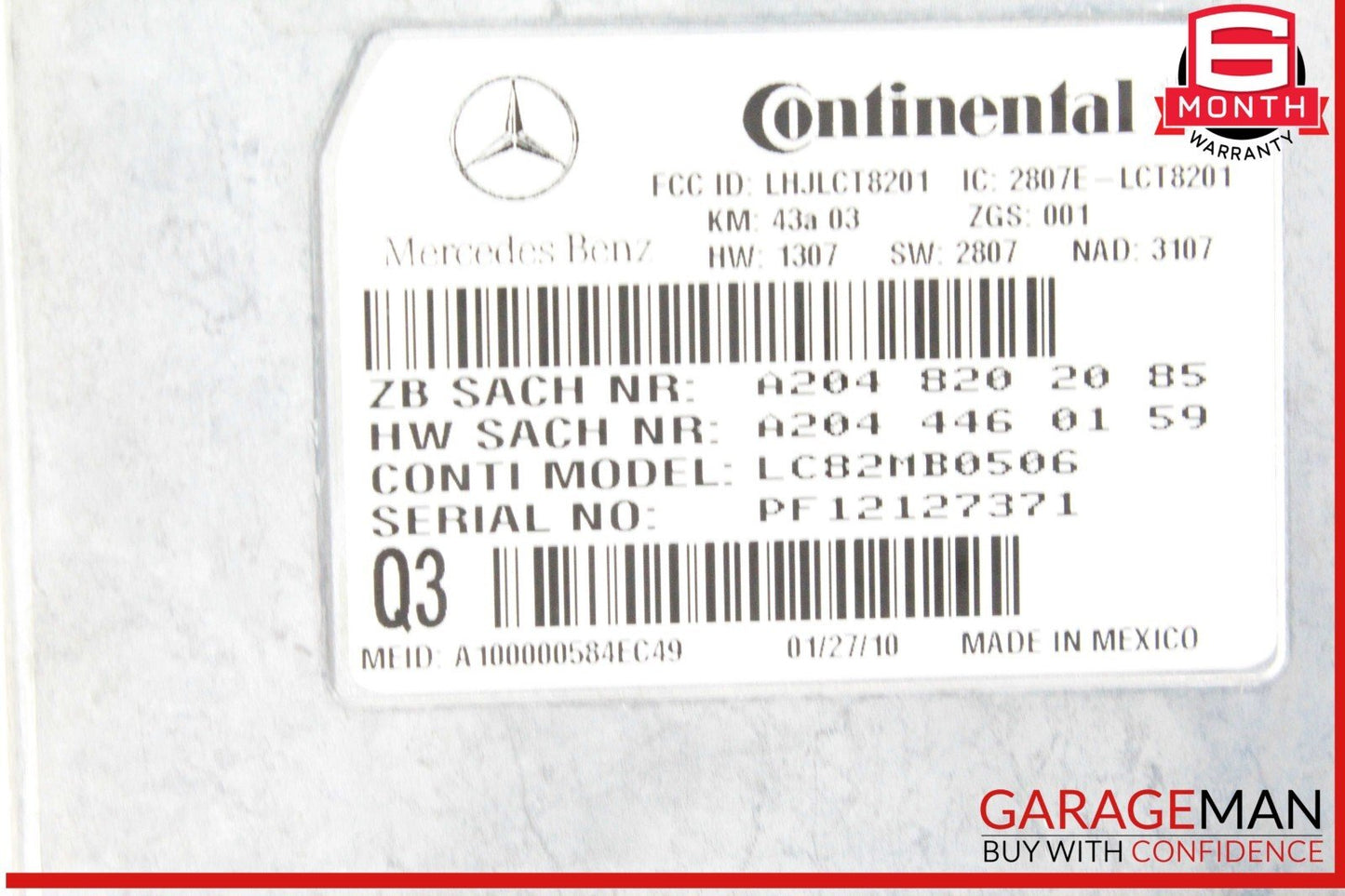 Mercedes X164 GL450 ML350 Voice Communication Control Module 2048202085 OEM