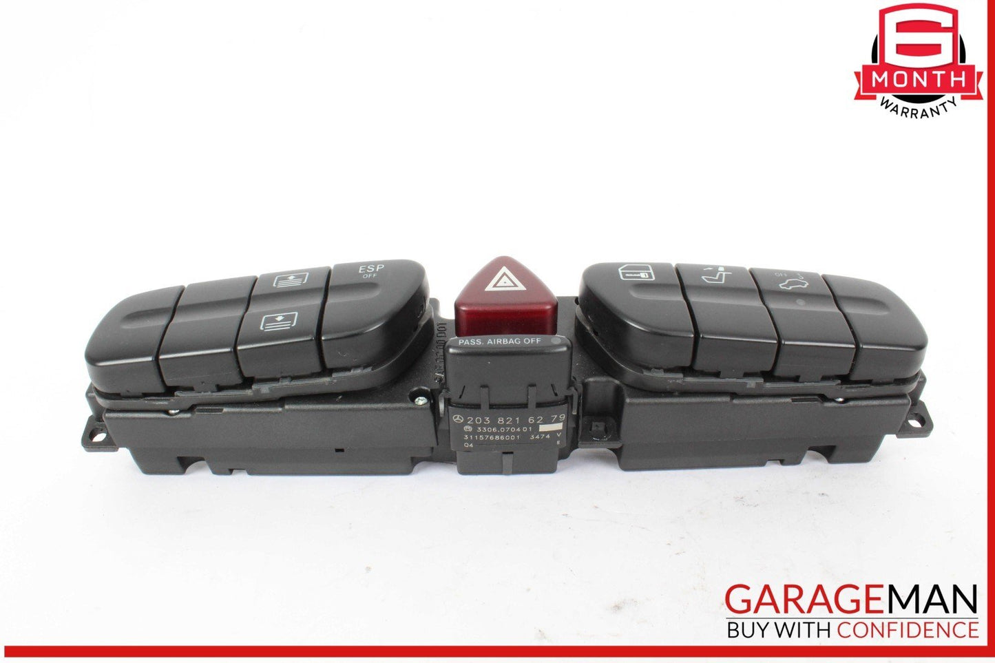 01-04 Mercedes W209 CLK320 C240 Dash Hazard Light Controller Switch Module Unit