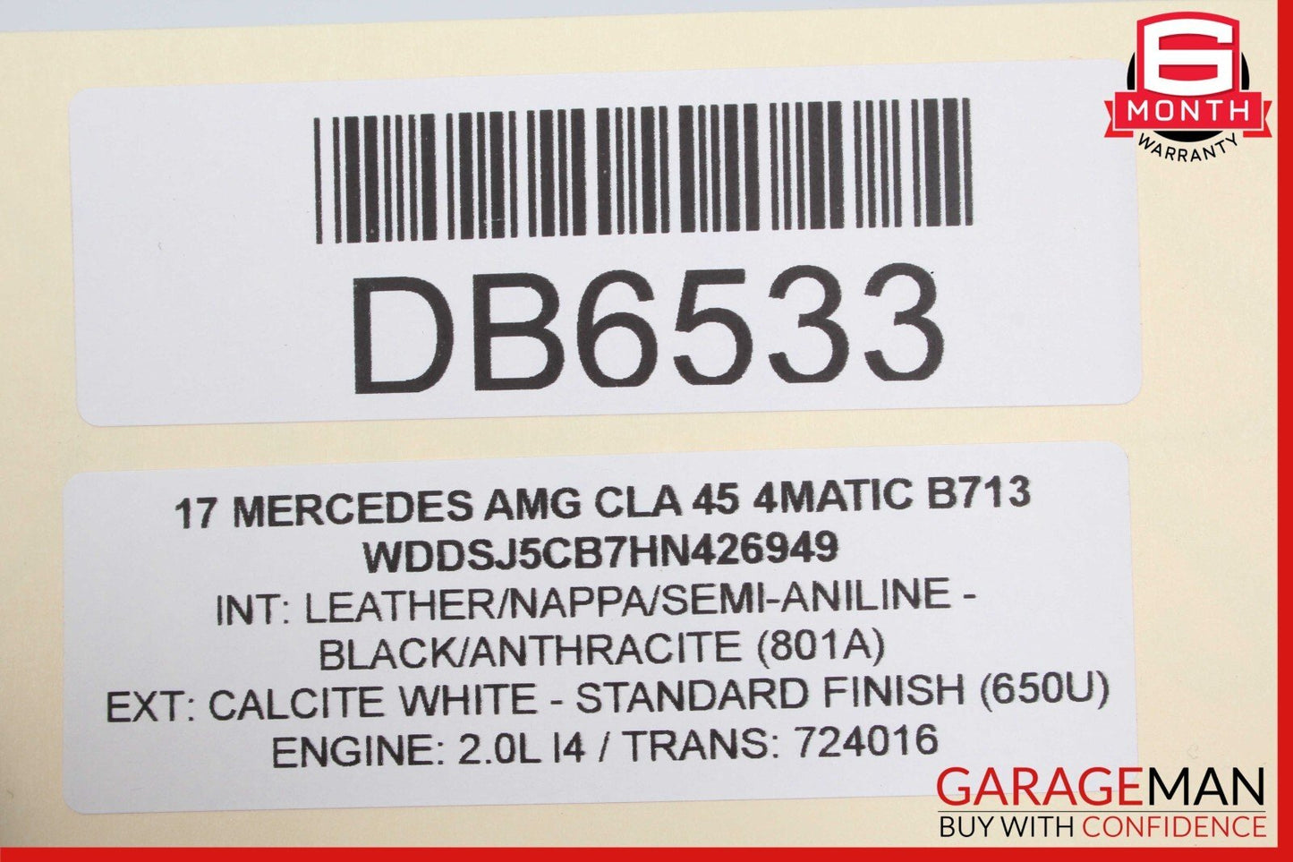 14-19 Mercedes W117 CLA45 AMG Front Right Lower Bottom Seat Cushion Cover OEM