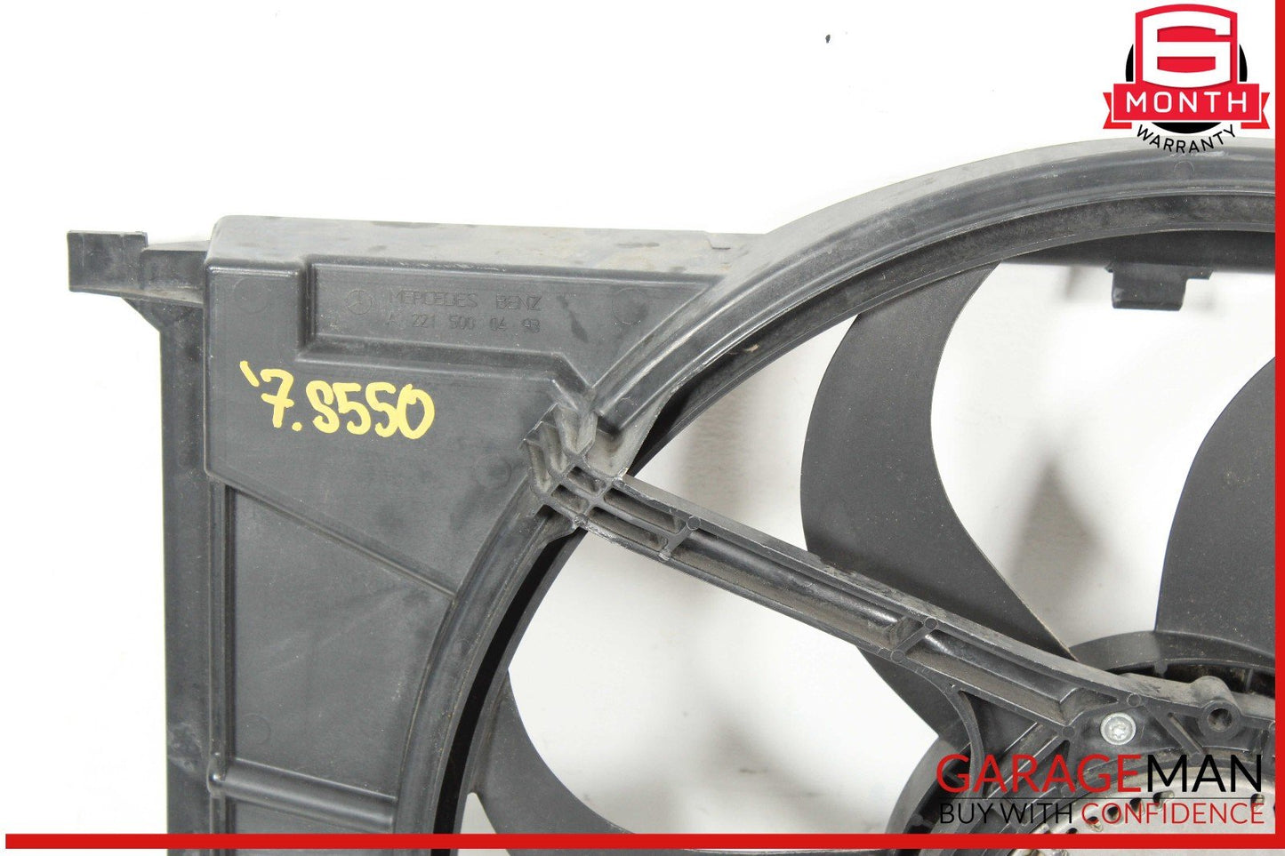 07-14 Mercedes W221 S550 S350 CL550 Engine Cooling Fan Shroud Motor Assembly