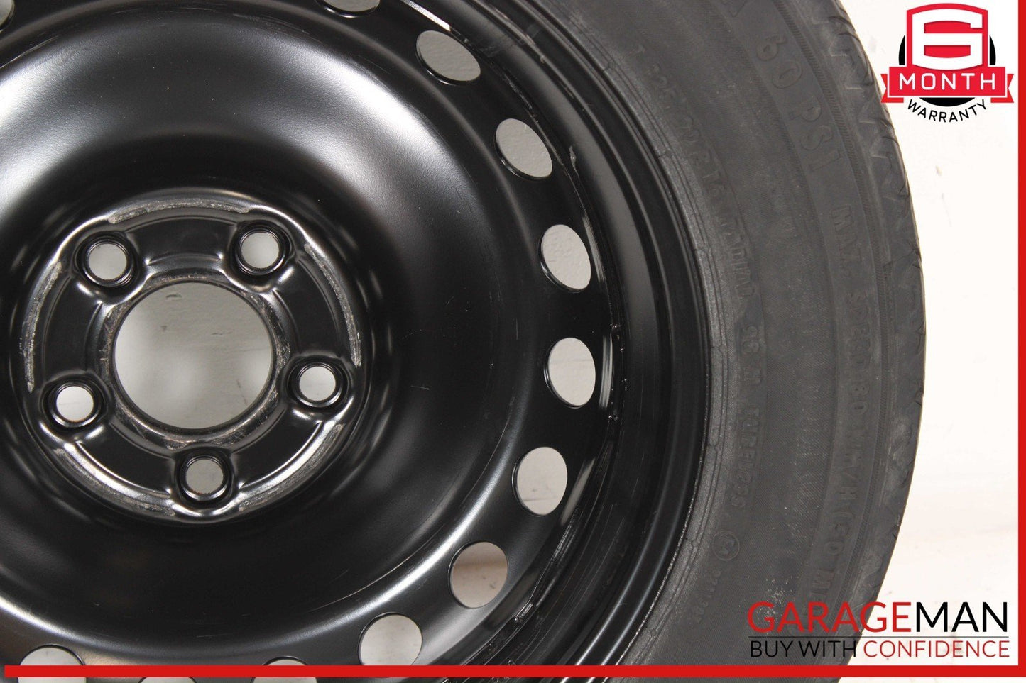 08-14 Mercedes W204 C250 C300 Emergency Spare Tire Donut Wheel Rim 125 90 16"