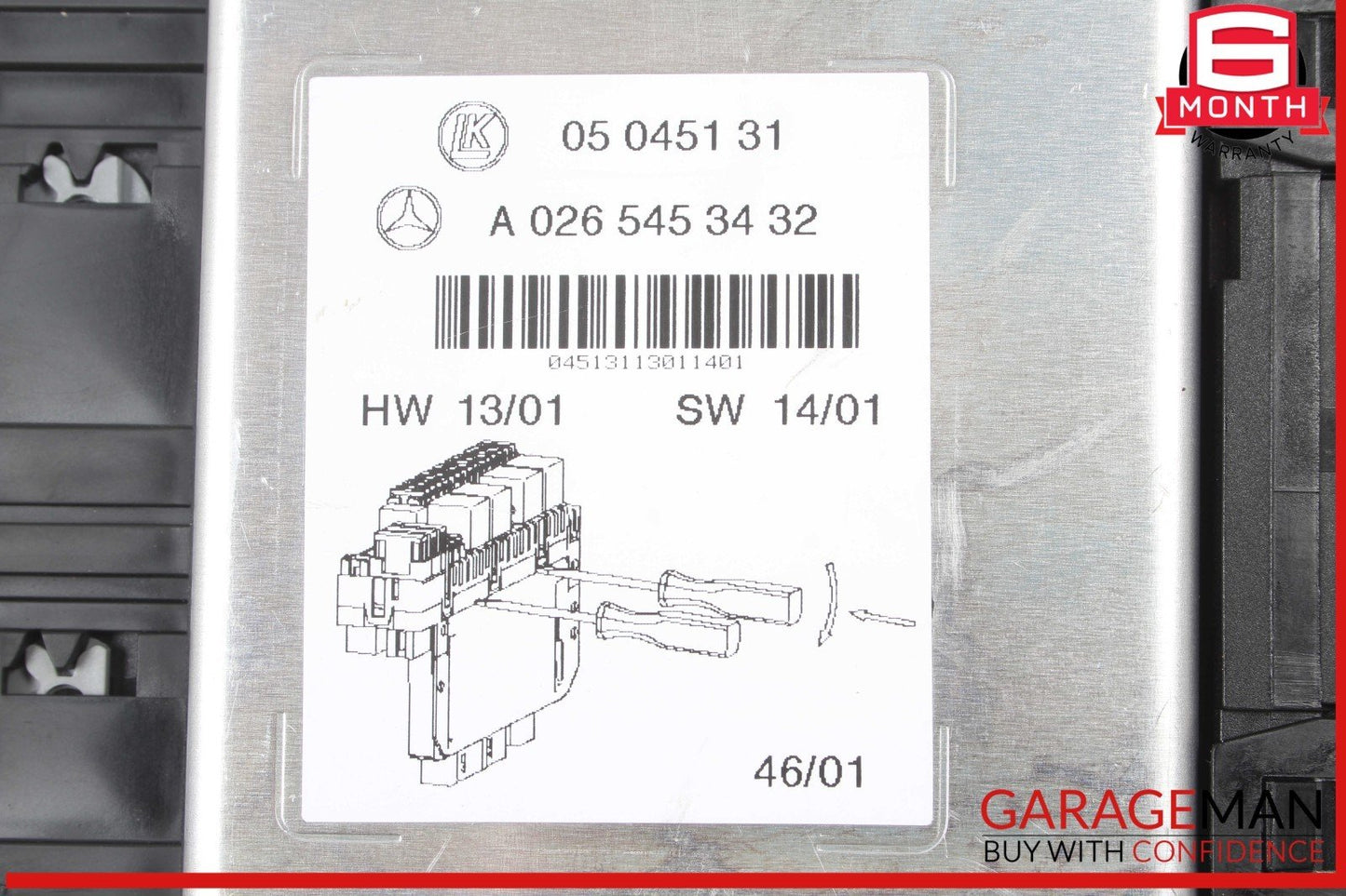 03-12 Mercedes R230 SL500 SL55 AMG SL550 Rear SAM Fuse Box Relay Module OEM