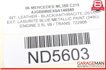 06-15 Mercedes W164 ML350 S400 G550 Mass Air Flow Sensor 2730940948 OEM