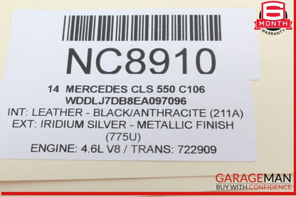 10-20 Mercedes W218 CLS550 Rear Right Window Regulator Motor 2078200642 OEM