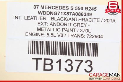 07-14 Mercedes W221 S400 S550 CL550 Air Suspension Supply Valve Block Module OEM