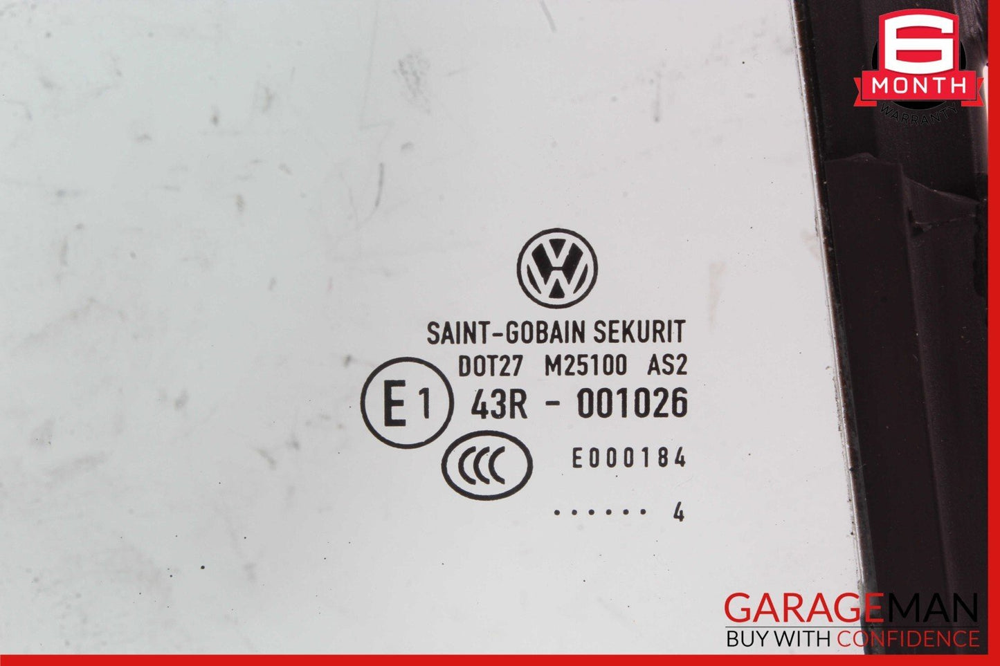 09-17 Volkswagen CC Rear Right Passenger Side Door Quarter Window Glass OEM