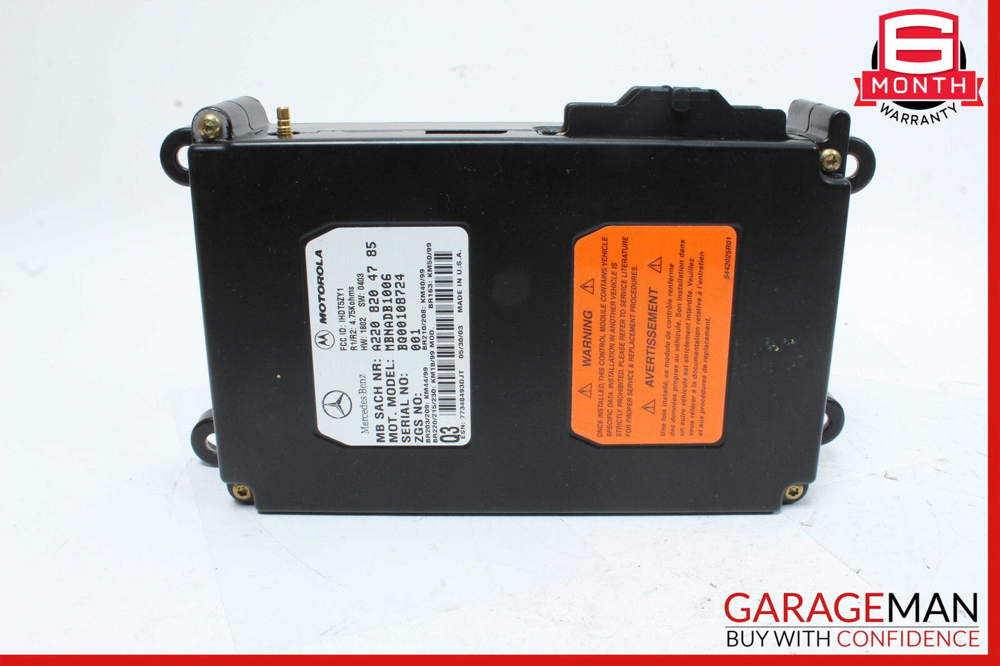 00-06 Mercedes W163 ML350 ML500 Voice Phone Communication Control Module OEM