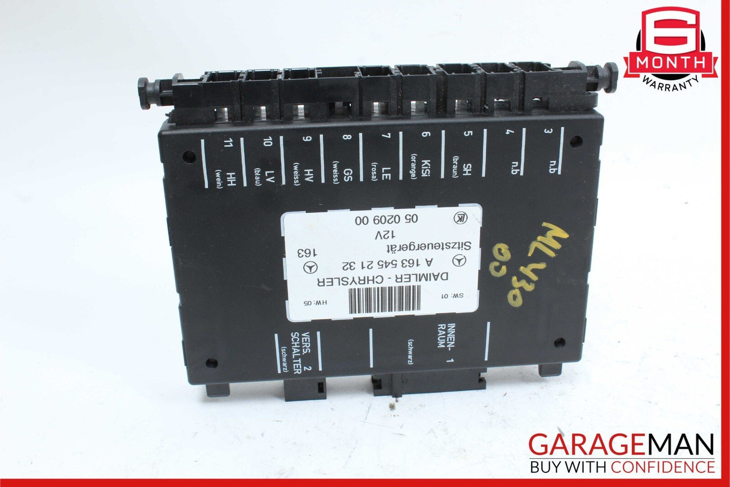 98-05 Mercedes W163 ML430 ML320 Seat Control Module Front Left Or Right OEM