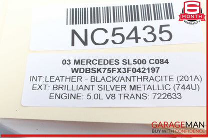 03-12 Mercedes R230 SL500 SL55 SL600 Front Right Side Door Control Module OEM