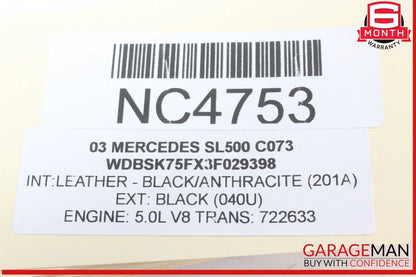03-12 Mercedes R230 SL500 SL55 SL600 Front Right Side Door Control Module OEM