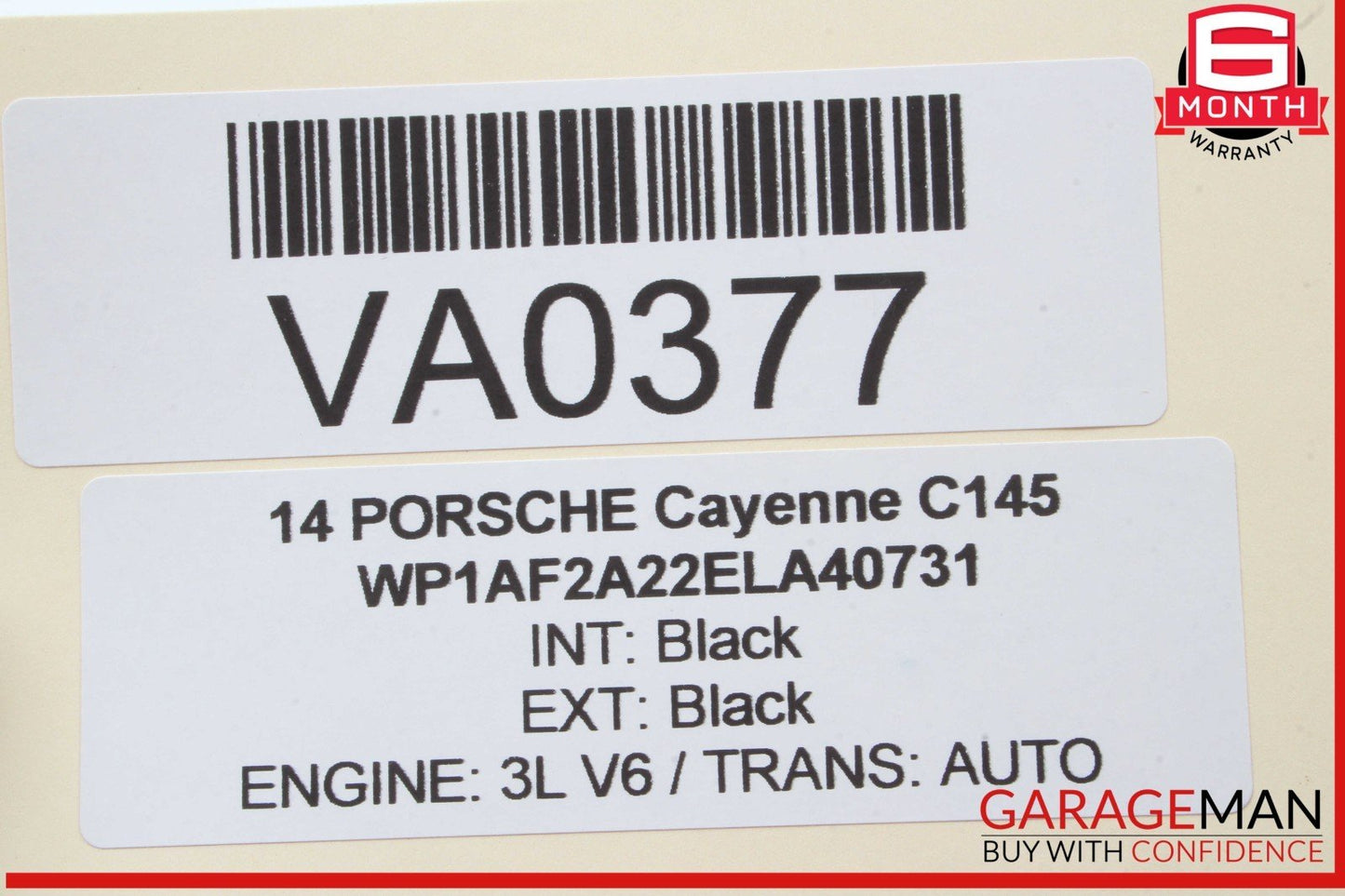 11-18 Porsche Cayenne 958 S Rear Bumper Blind Spot Distance Sensor Module OEM
