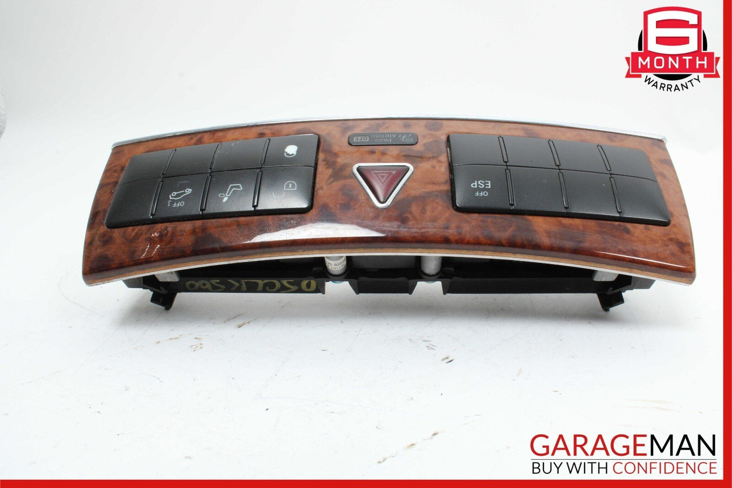 05-09 Mercedes W209 CLK500 CLK350 Center Dashboard Control Switch Control Wood
