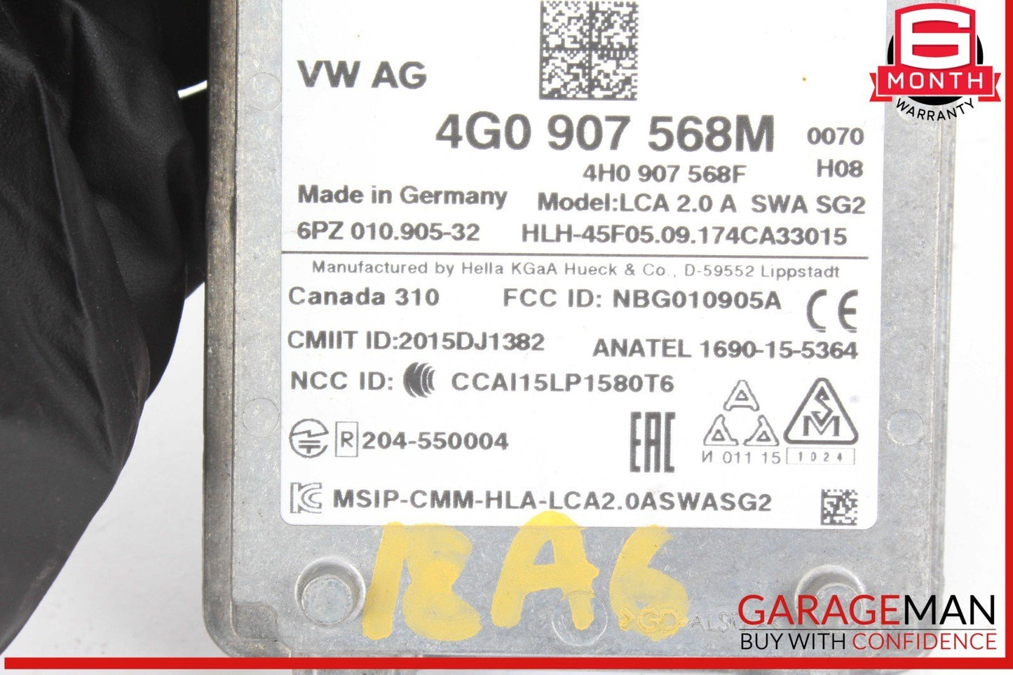 12-18 Audi A6 A7 Rear Left Driver Side Lane Assist Blind Spot Radar Sensor OEM