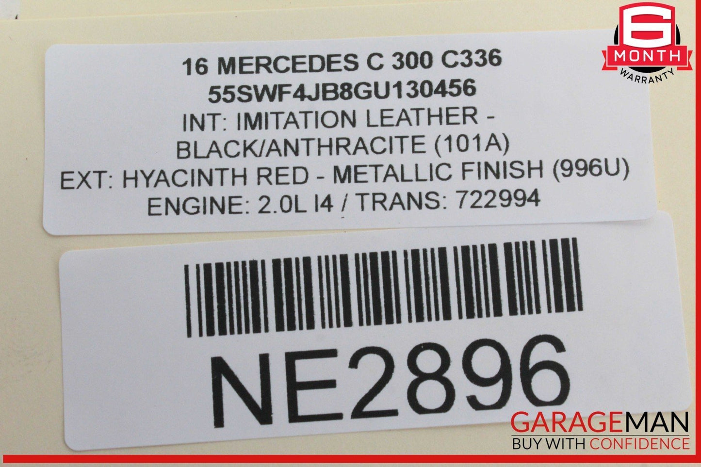15-21 Mercedes W205 C300 Rear Luggage Cargo Net 2058600374 OEM