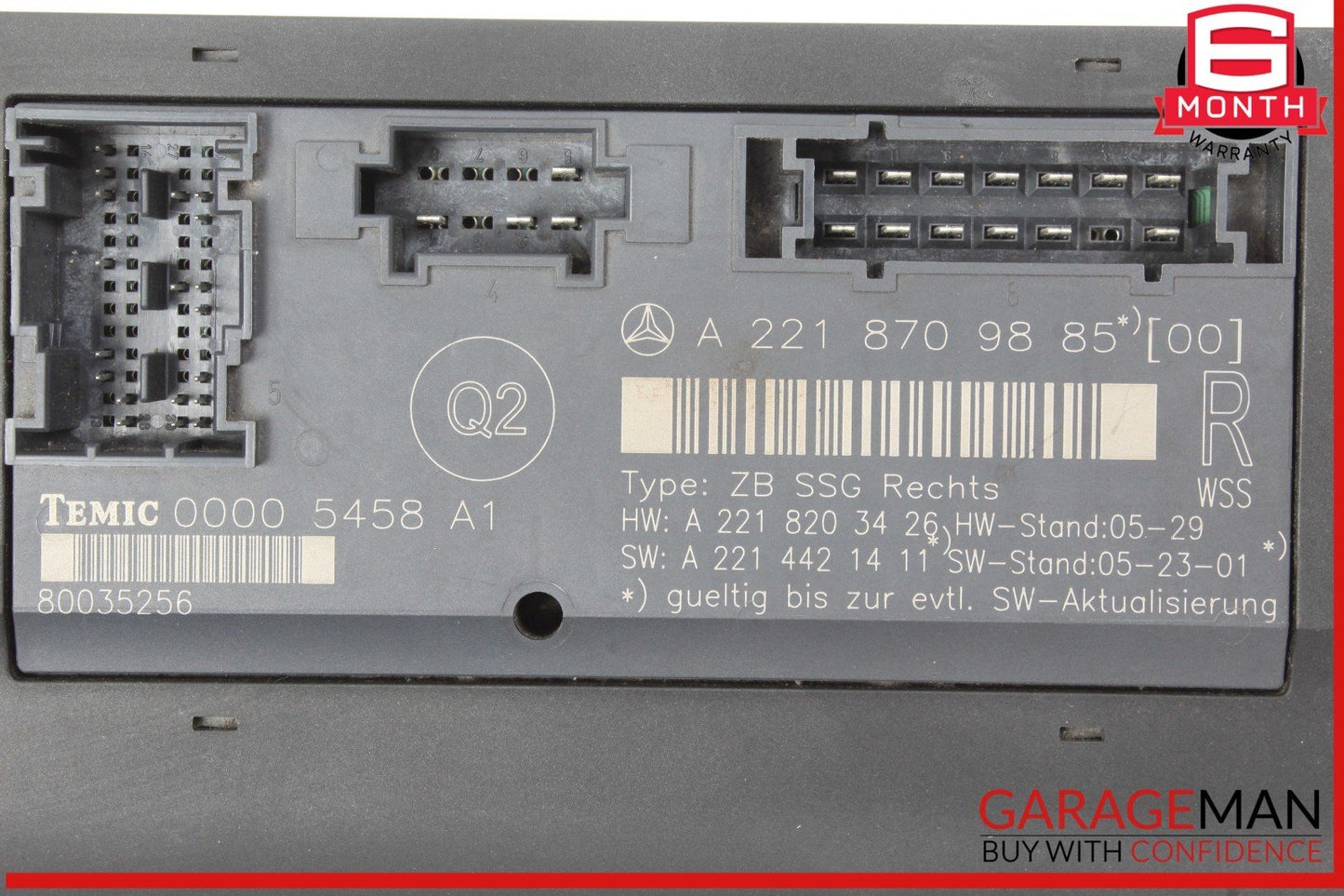 07-13 Mercedes W221 S550 Front Right Side Under Seat Control Module Unit OEM