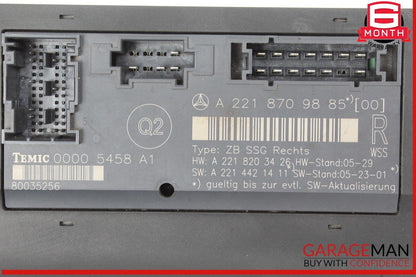 07-13 Mercedes W221 S550 Front Right Side Under Seat Control Module Unit OEM
