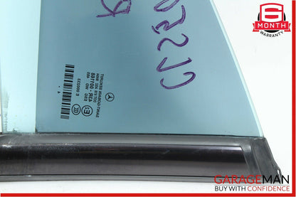 06-11 Mercedes W219 CLS500 Rear Left Quarter Door Window Glass Panel Assembly