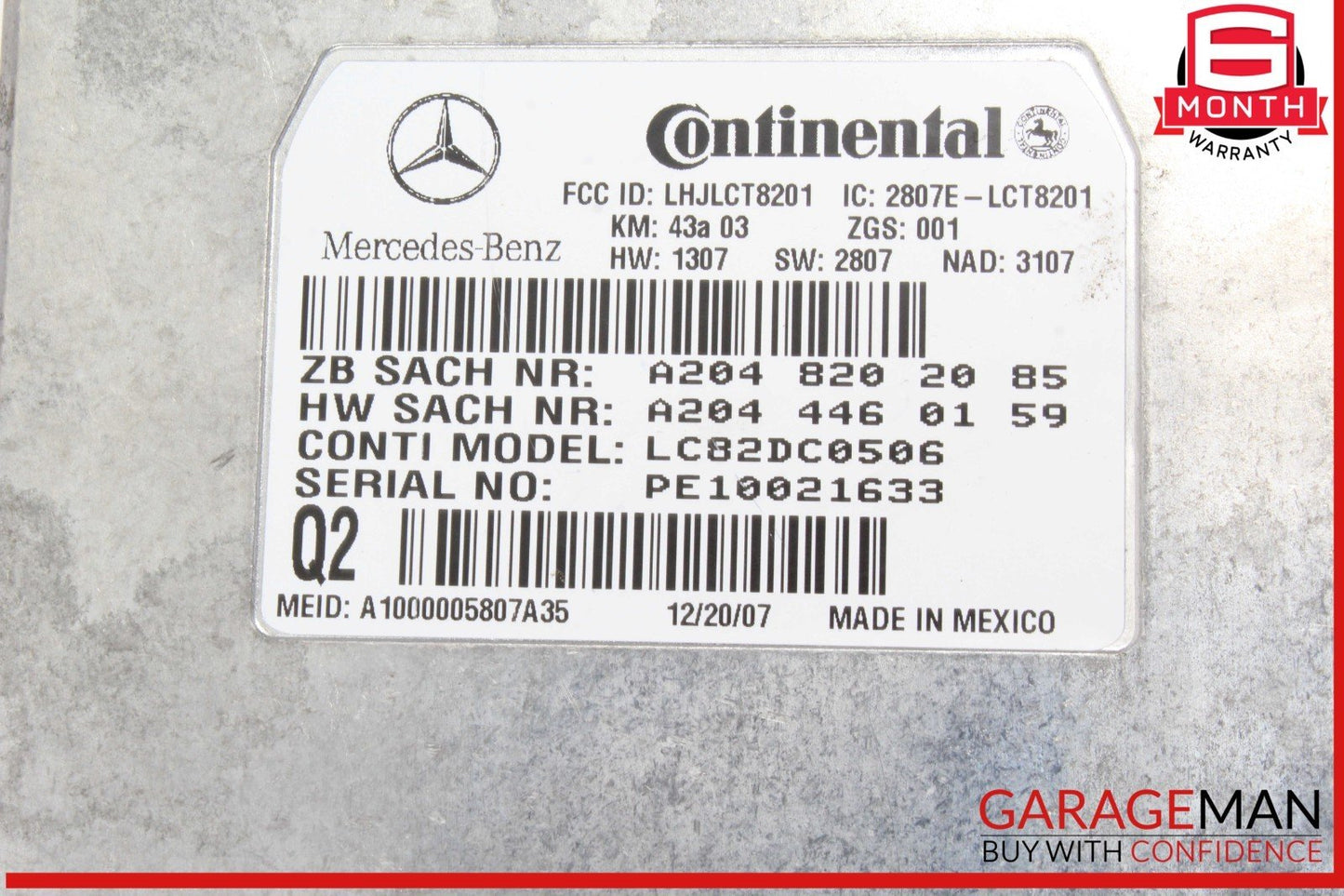 Mercedes R171 SLK300 ML350 Voice Communication Control Module 2048202085 OEM
