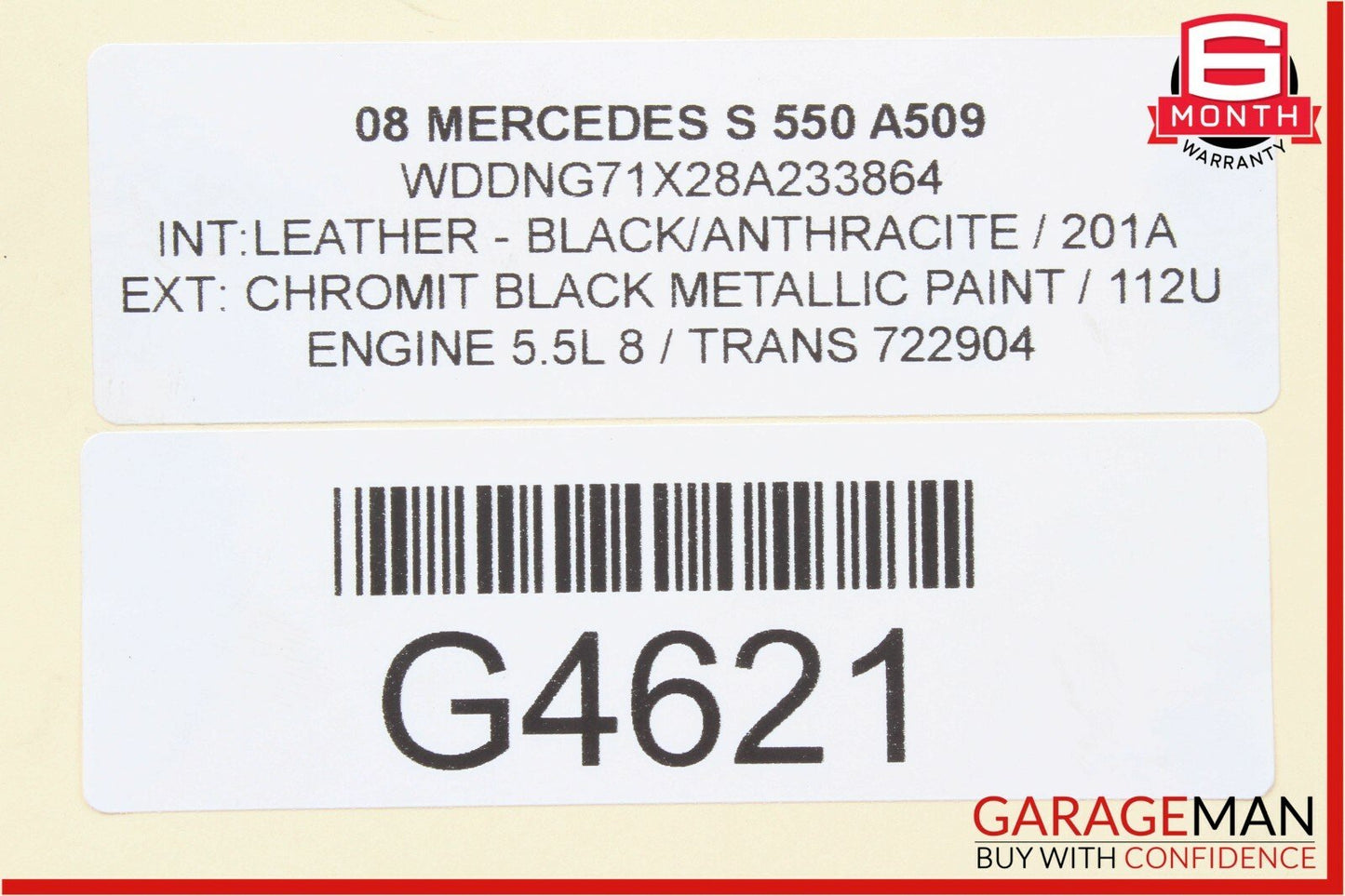 07-14 Mercedes W221 S400 S550 CL550 Rear Trunk Lid Lock Latch Actuator OEM