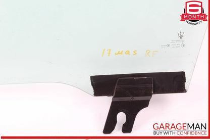 17-24 Maserati Levante M161 Front Right Passenger Side Door Window Glass OEM