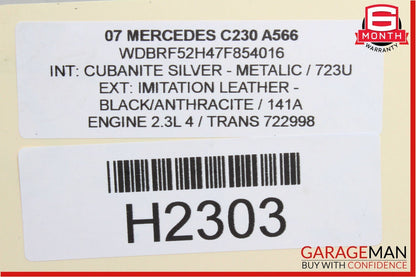 01-07 Mercedes W203 C230 C240 Rear Right Side Door Window Regulator Motor Unit