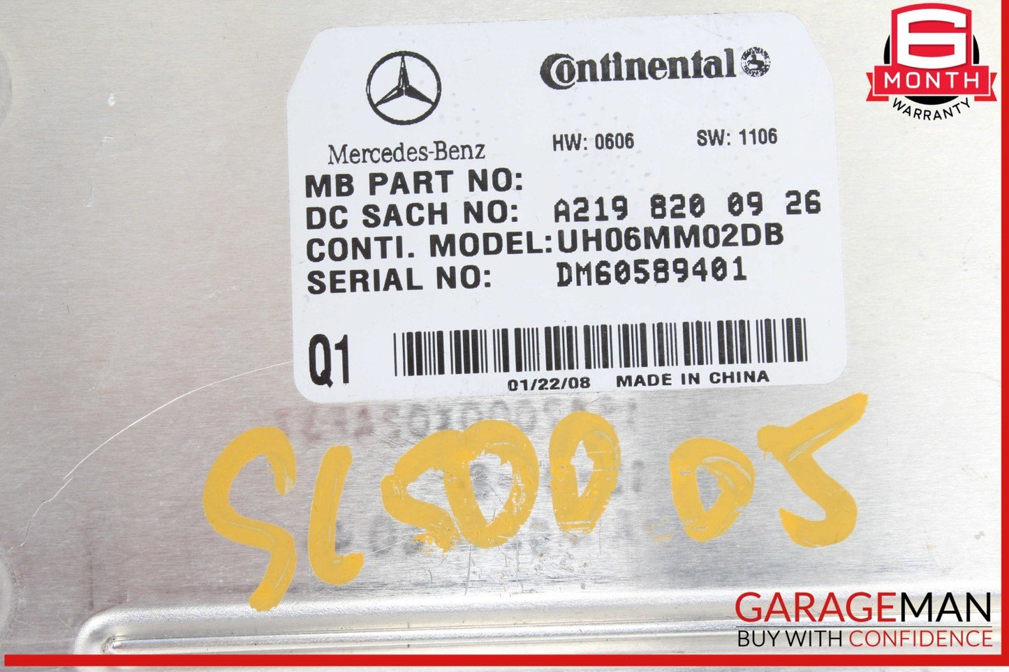 06-12 Mercedes R230 SL500 GL450 Communication Control Module 2198200926 OEM