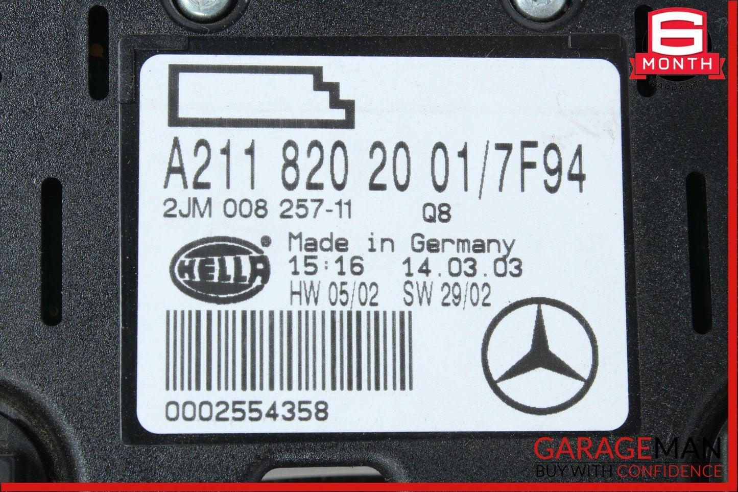 03-11 Mercedes E500 CLS500 Rear Upper Overhead Dome Light Reading Map Gray