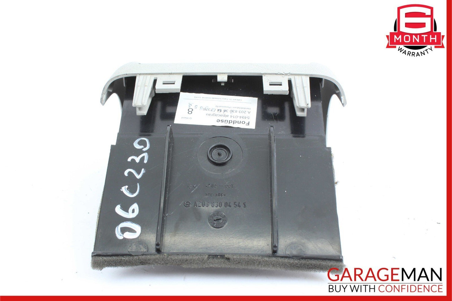 01-07 Mercedes W203 C230 Rear Center Console A/C AC Heater Air Vent Trim Beige