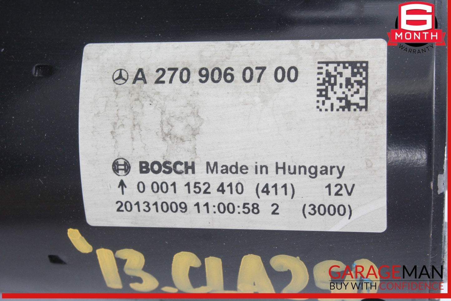 14-19 Mercedes W117 CLA250 GLA250 Engine Starter Motor 2709060700 OEM